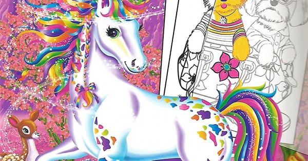 Lisa Frank Color and Trace Book with Stand-up Characters